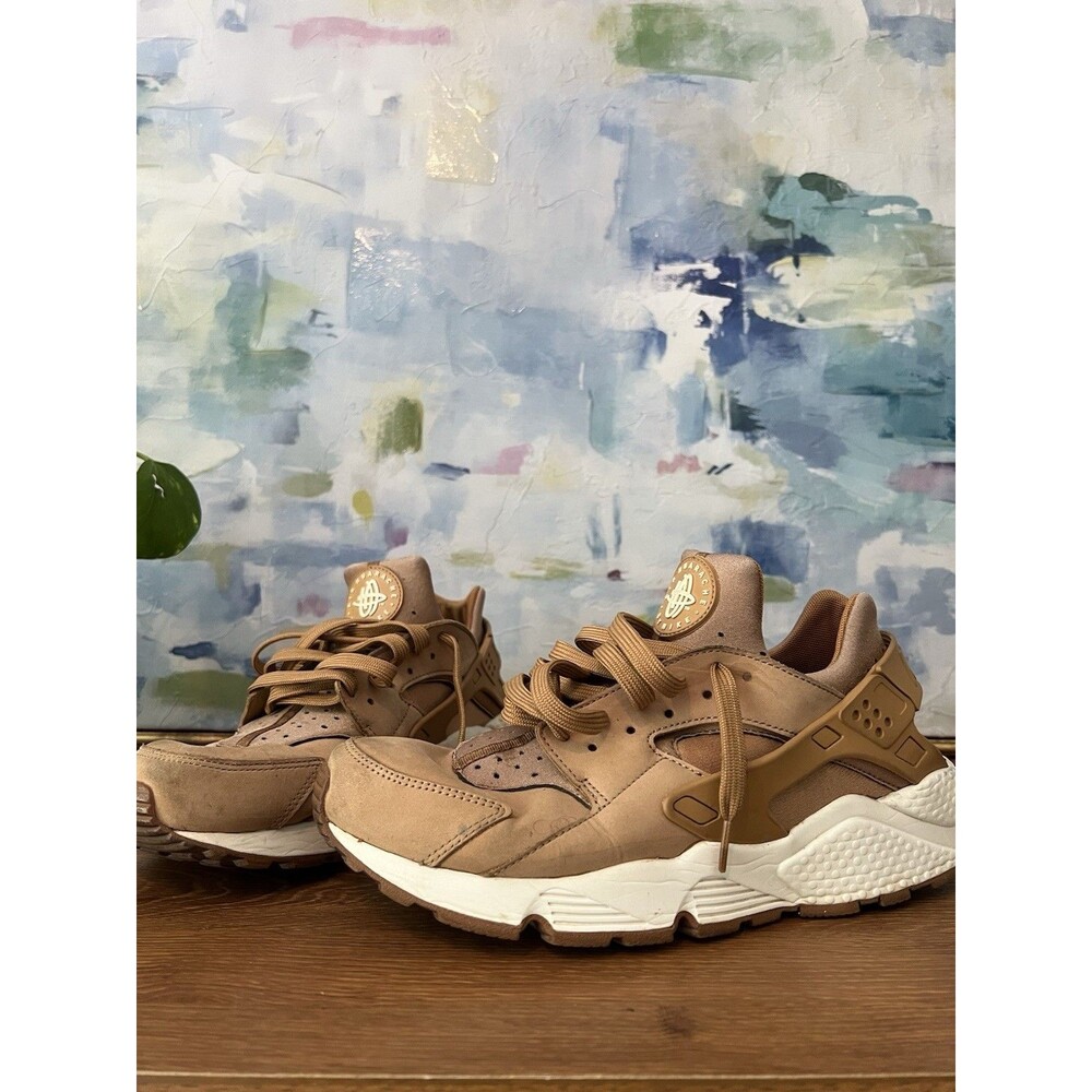 Nike Air Huarache Run Premium Flax Wheat Brown Sail Men's Size 11 318429-202